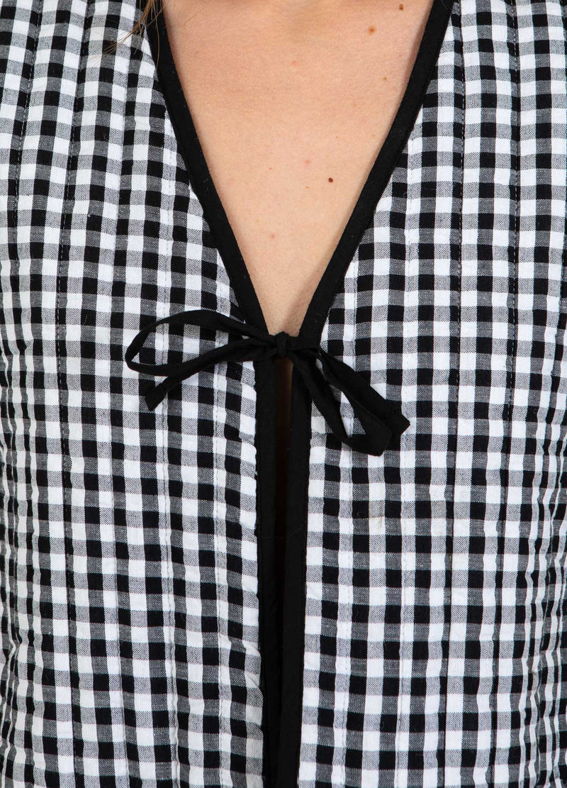 CC Heart CC HEART ALENA KVILTAD VÄST Vest Black/white check - 146