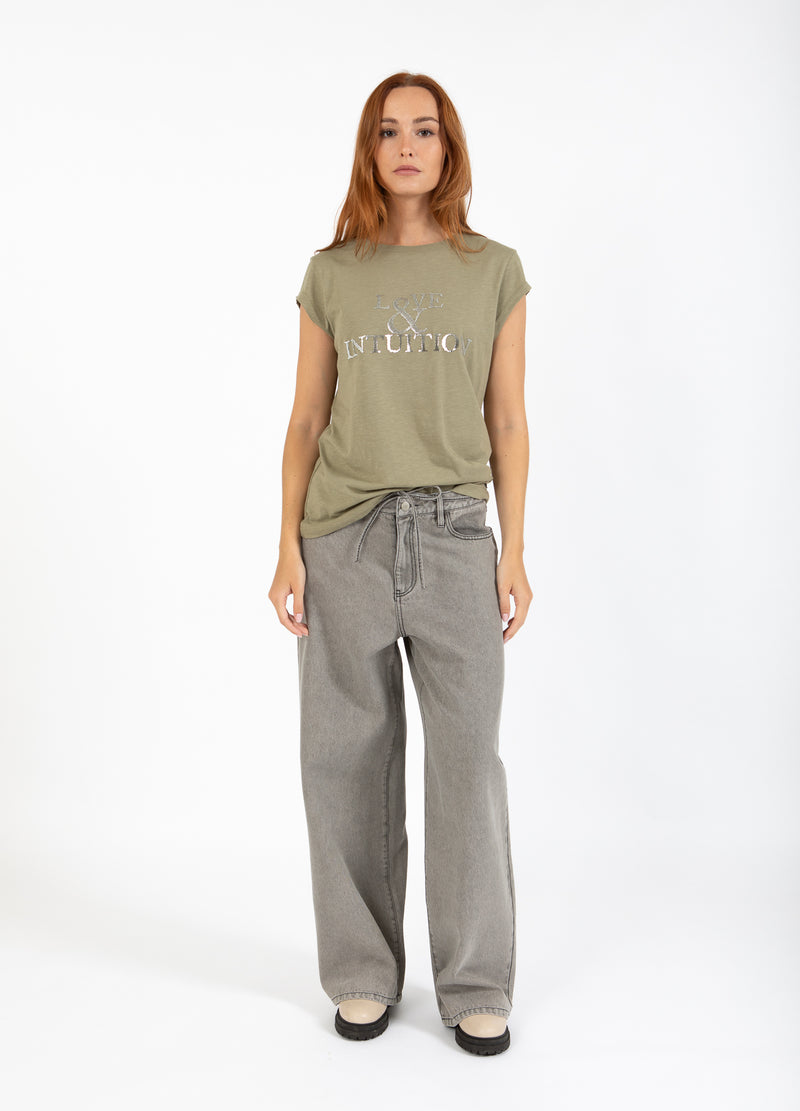 CC Heart CC HEART ALFI T-SHIRT - KEPSÄRM T-Shirt Dusty olive - 479