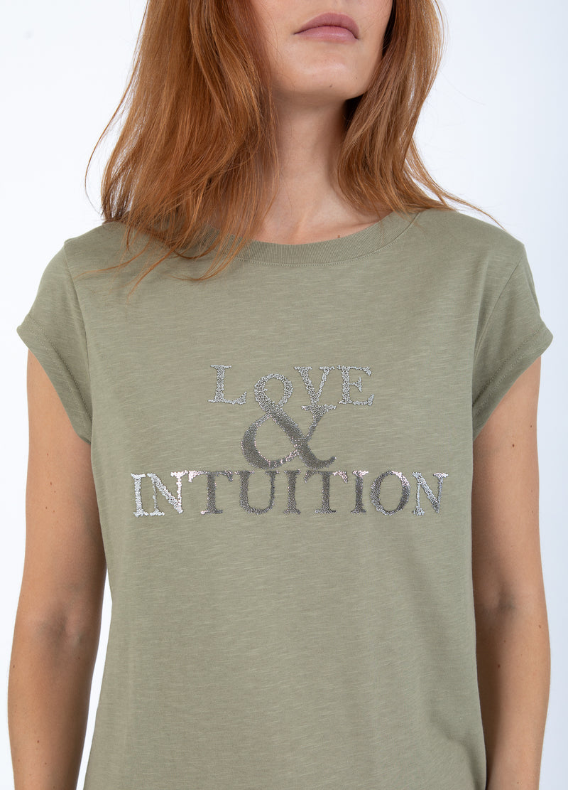 CC Heart CC HEART ALFI T-SHIRT - KEPSÄRM T-Shirt Dusty olive - 479