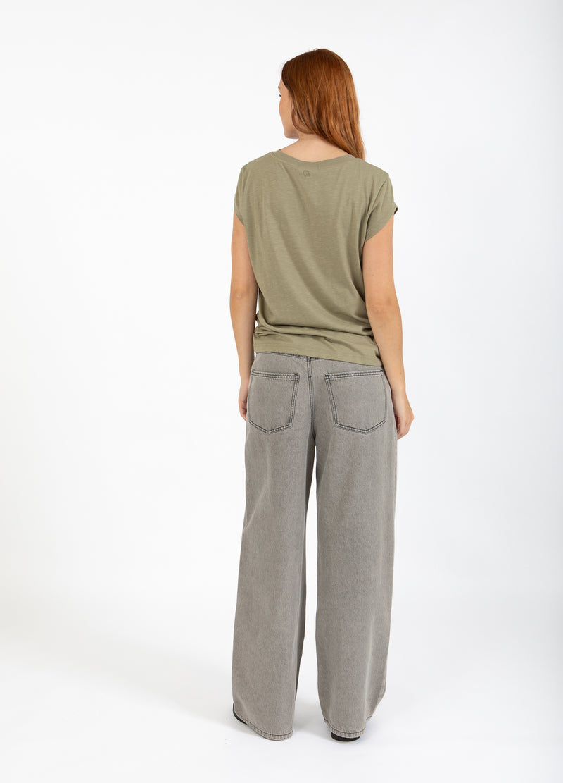 CC Heart CC HEART ALFI T-SHIRT - KEPSÄRM T-Shirt Dusty olive - 479
