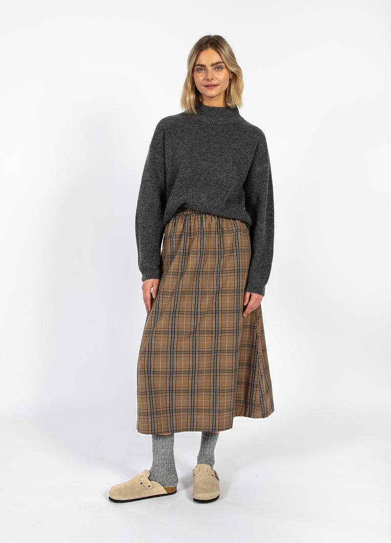 CC Heart CC HEART ALIA LÅNG KJOL Skirt Golden brown check - 793