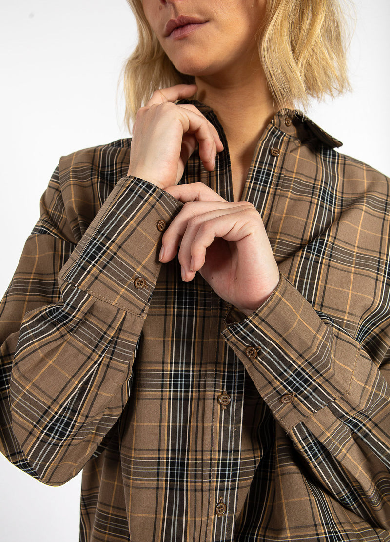 CC Heart CC HEART ALIA LÖS SKJORTA Shirt/Blouse Golden brown check - 793