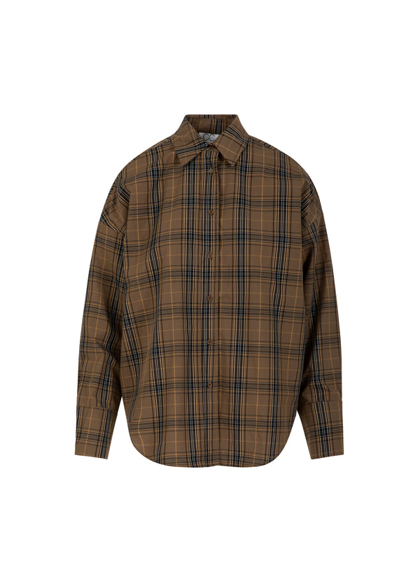 CC Heart CC HEART ALIA LÖS SKJORTA Shirt/Blouse Golden brown check - 793