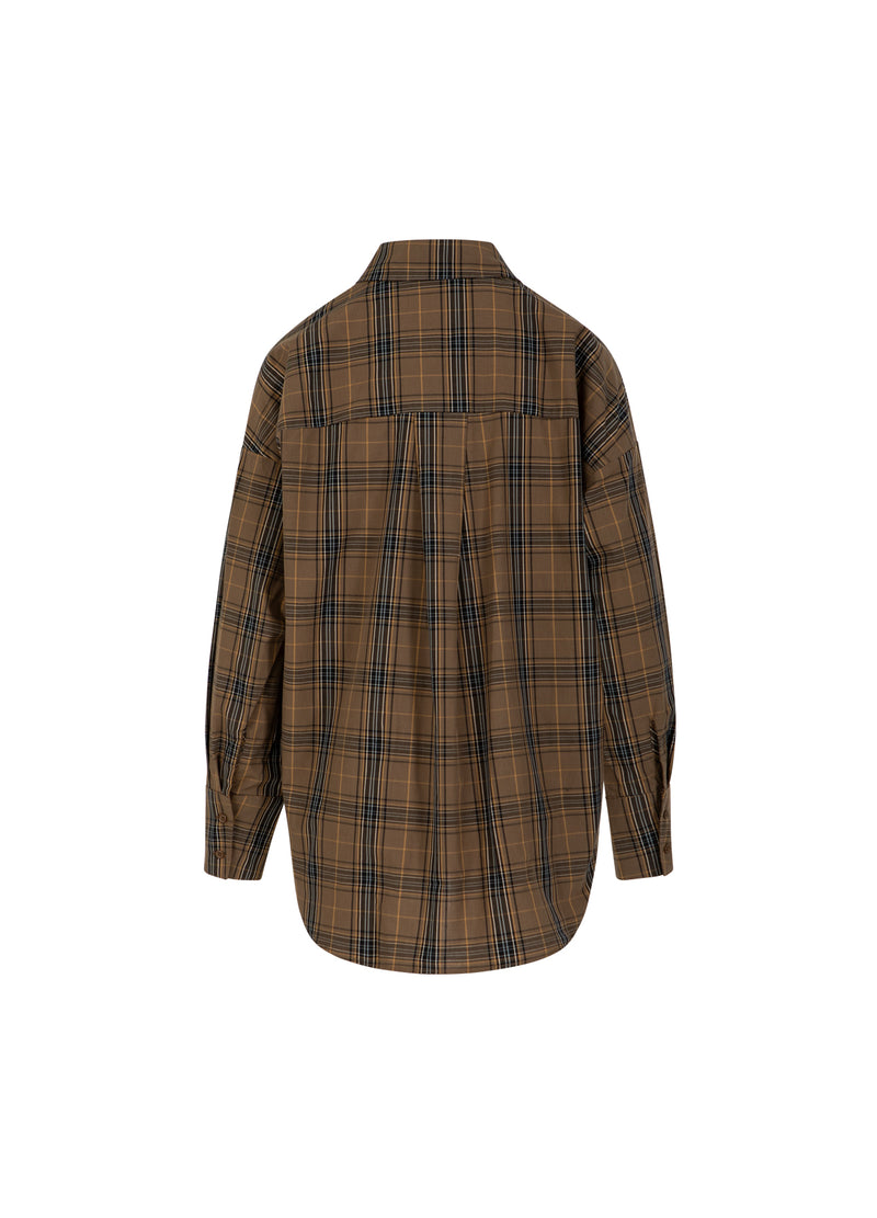 CC Heart CC HEART ALIA LÖS SKJORTA Shirt/Blouse Golden brown check - 793