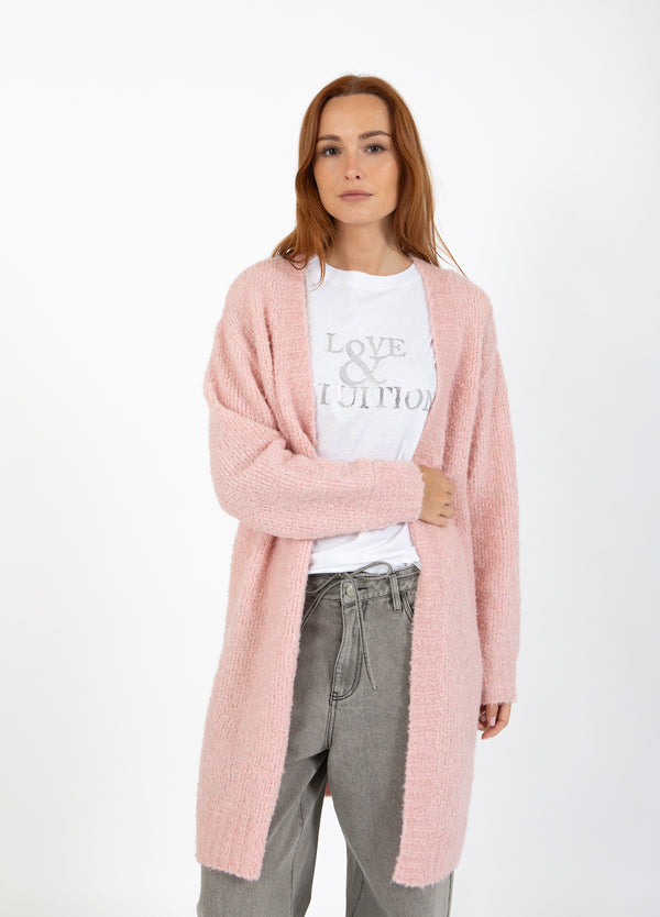 CC Heart CC HEART AMAYA LÅNG STICKAD KARDIGAN Knitwear Winter Rose - 649