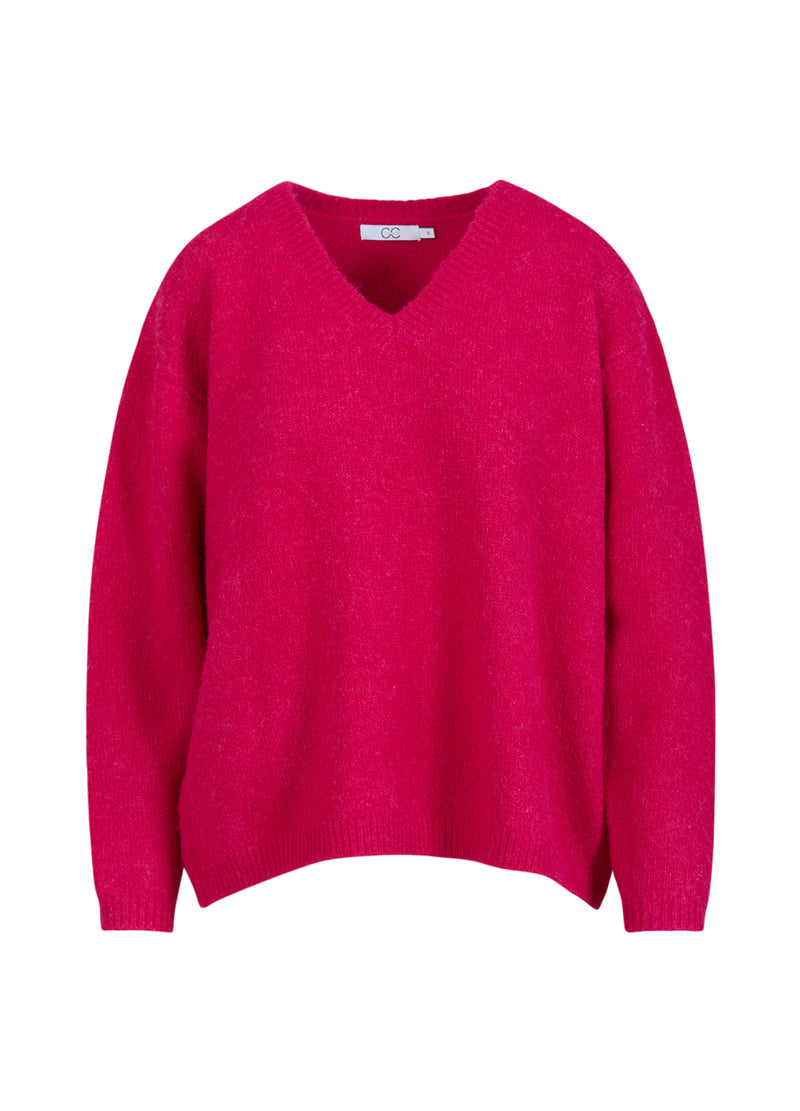 CC Heart  CC HEART AMELIA ALPACKA V-ringad Knitwear Bright pink - 663