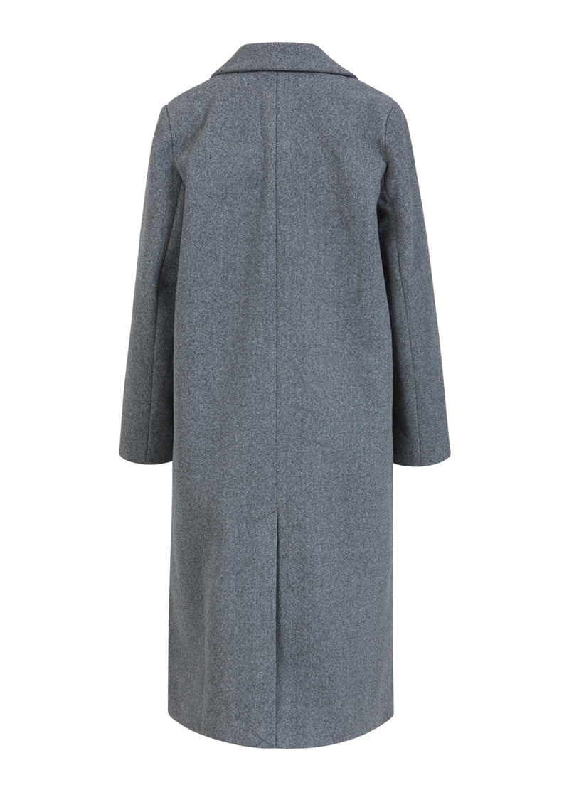 CC Heart CC HEART ARIANA KLASSISK LÅNG JACKA Outerwear Dark Grey Melange - 128