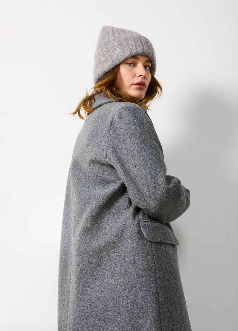 CC Heart CC HEART ARIANA KLASSISK LÅNG JACKA Outerwear Dark Grey Melange - 128