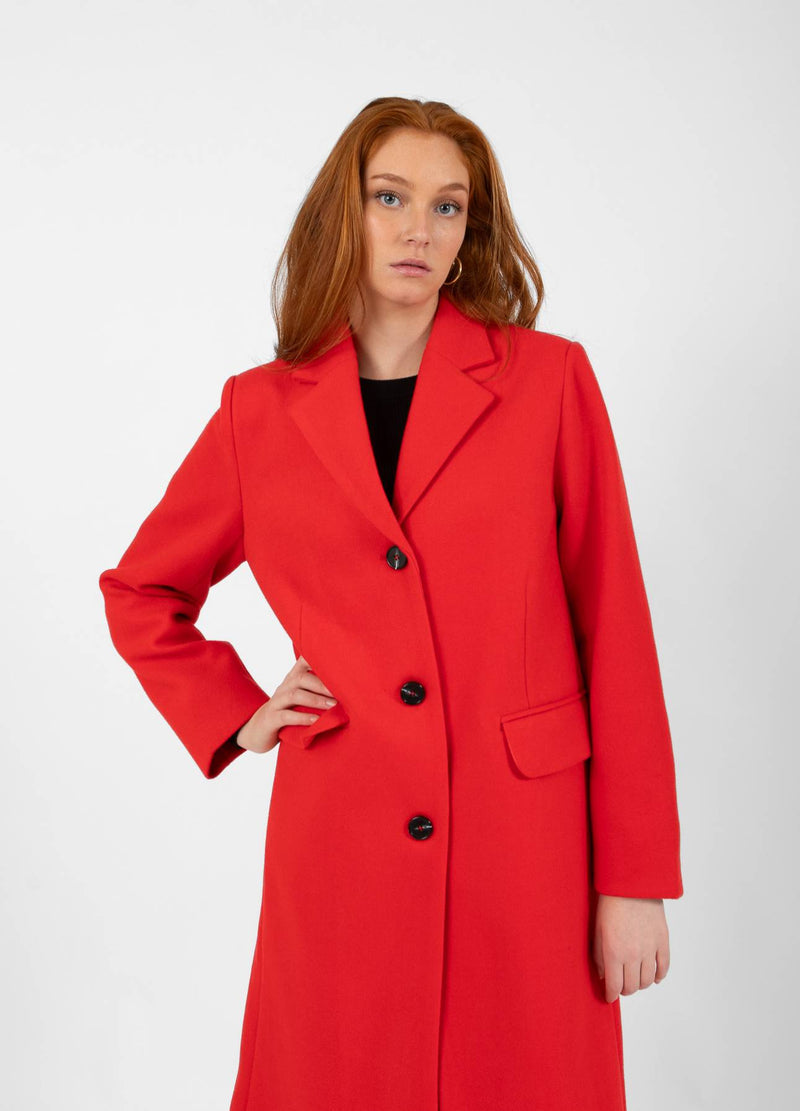 CC Heart CC HEART ARIANA KLASSISK LÅNG JACKA Outerwear Red - 613