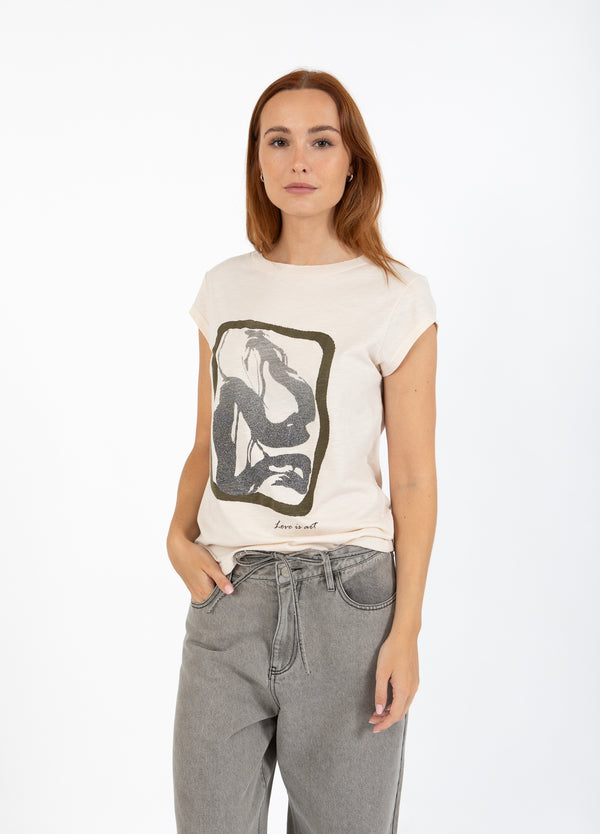 CC Heart CC HEART ART T-SHIRT - CAP-ÄRME T-Shirt Creme - 241