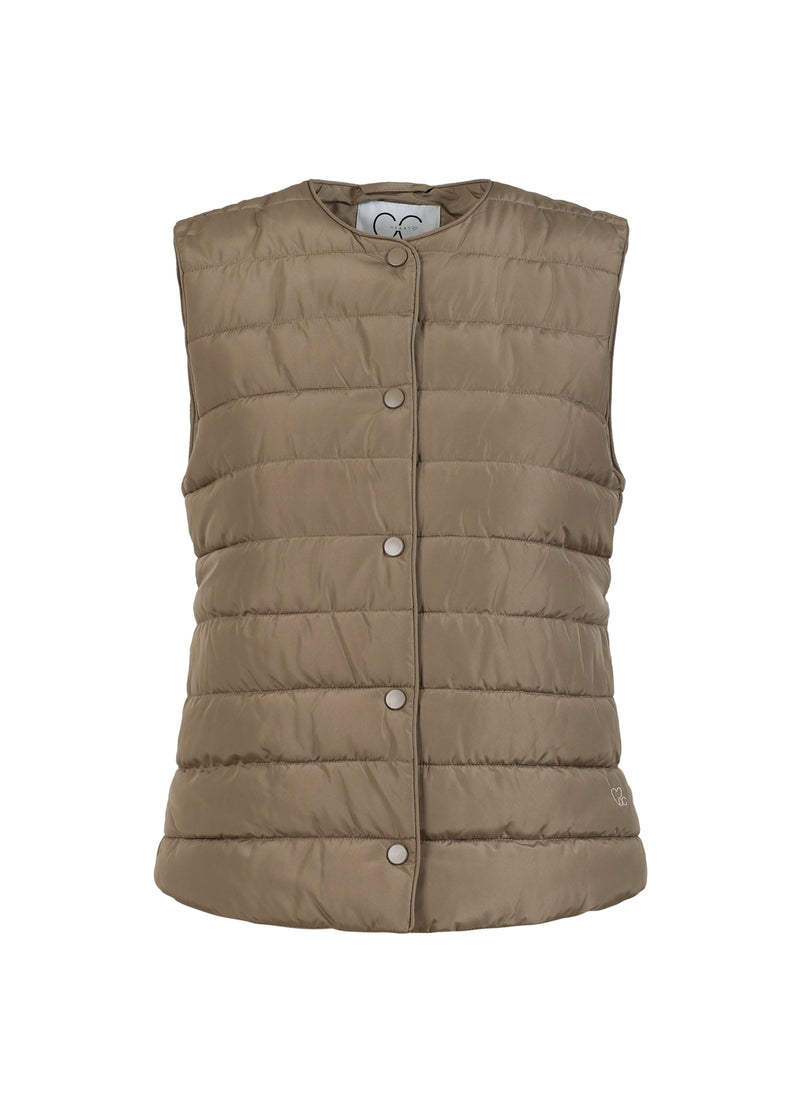 CC Heart CC HEART ASTA KVILTAD VÄST Outerwear Sand olive - 406