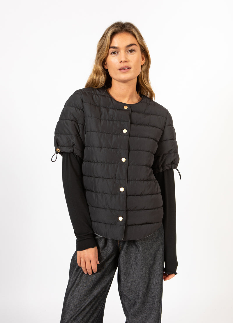 CC Heart CC HEART ASTA QUILTED KORTÄRMAD JACKA Outerwear Black - 100
