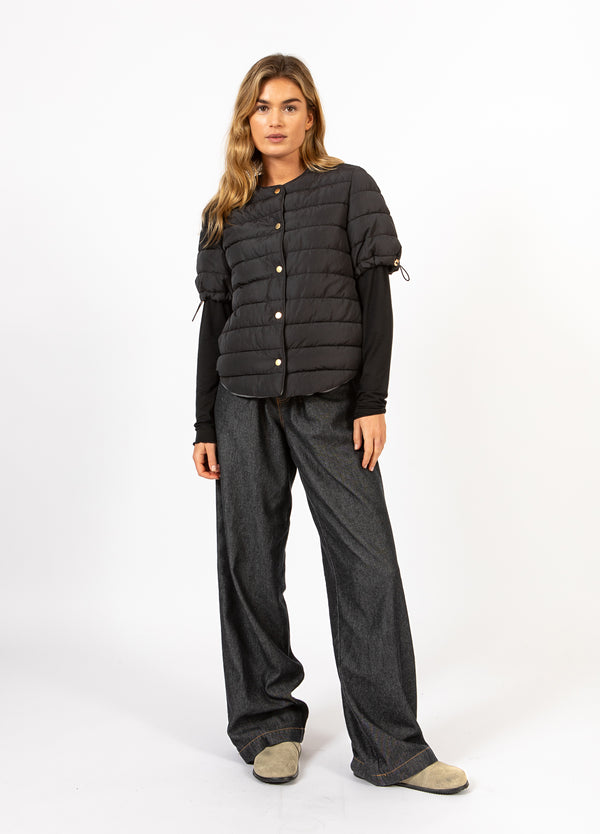 CC Heart CC HEART ASTA QUILTED KORTÄRMAD JACKA Outerwear Black - 100