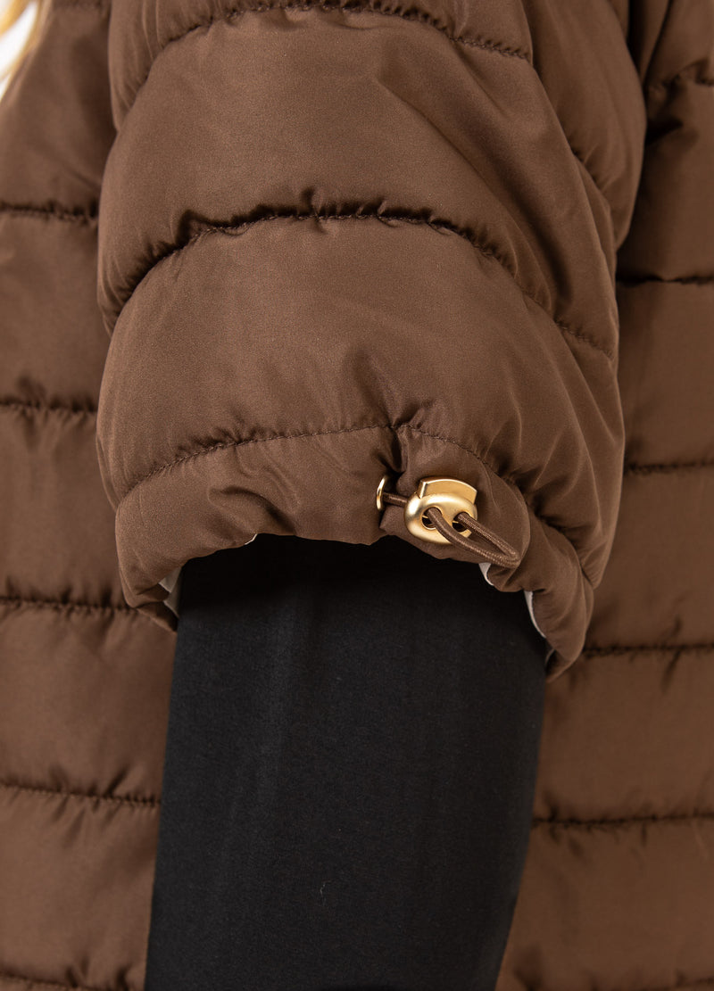CC Heart CC HEART ASTA QUILTED KORTÄRMAD JACKA Outerwear Chocolate brown - 349