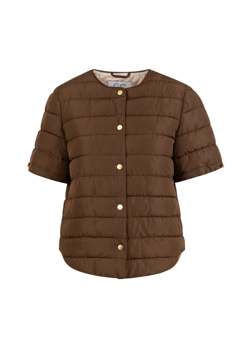 CC Heart CC HEART ASTA QUILTED KORTÄRMAD JACKA Outerwear Chocolate brown - 349