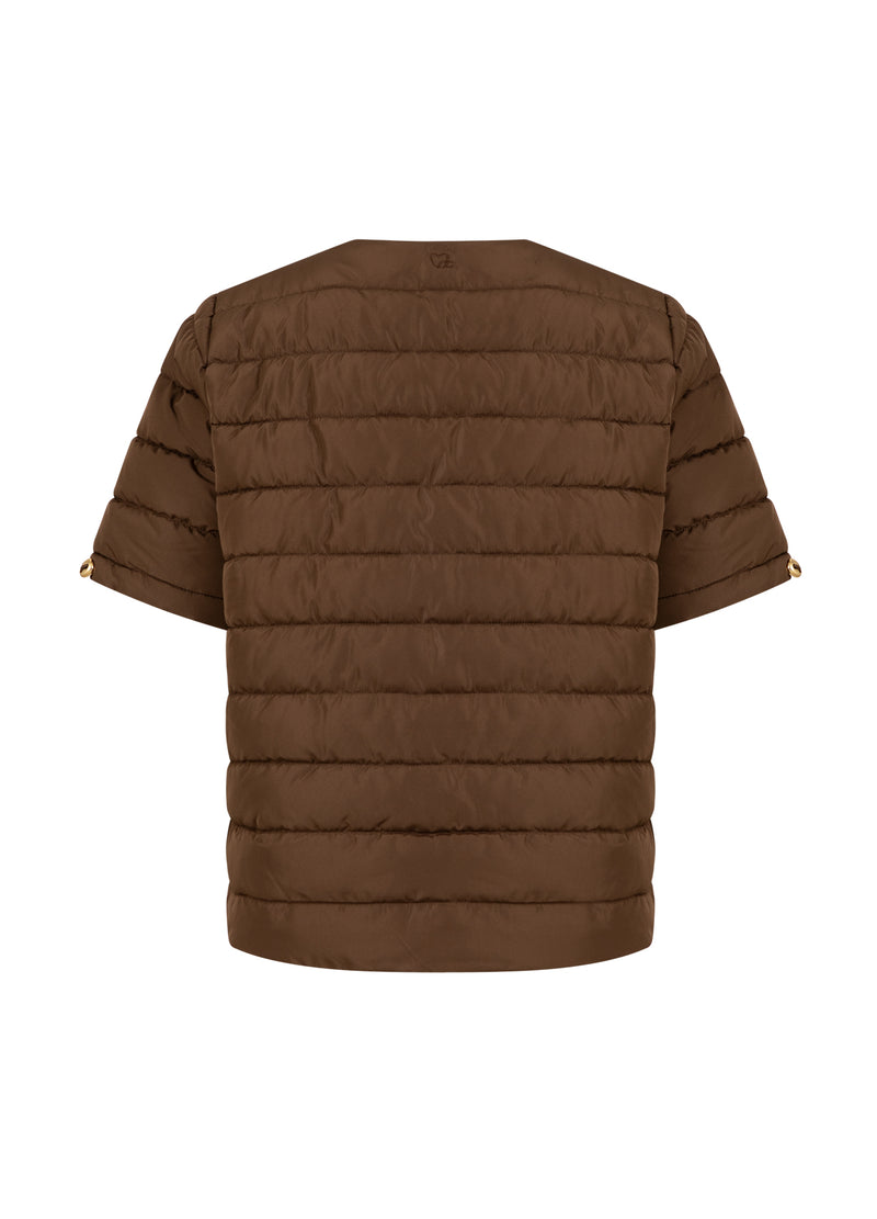 CC Heart CC HEART ASTA QUILTED KORTÄRMAD JACKA Outerwear Chocolate brown - 349