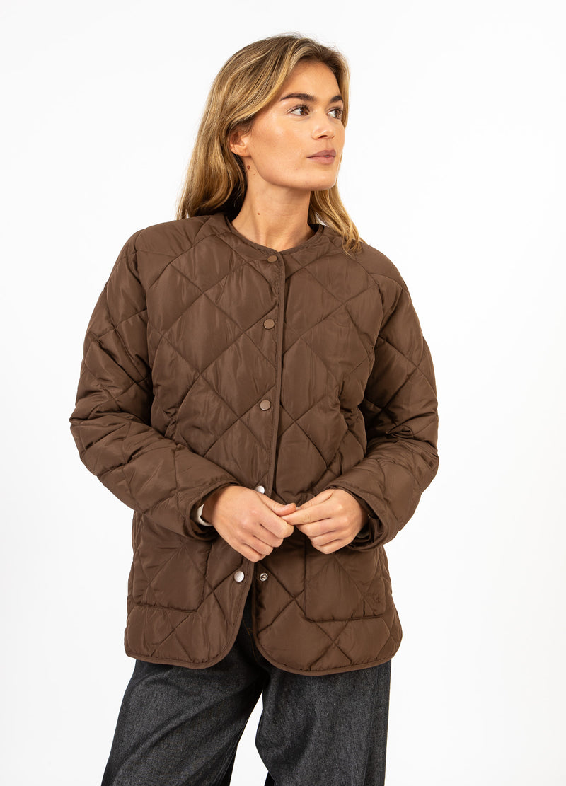CC Heart CC HEART ASTA QUILTED LOOSE JACKET Outerwear Chocolate brown - 349