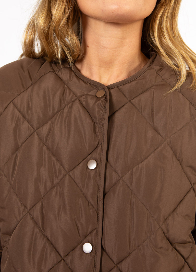 CC Heart CC HEART ASTA QUILTED LOOSE JACKET Outerwear Chocolate brown - 349