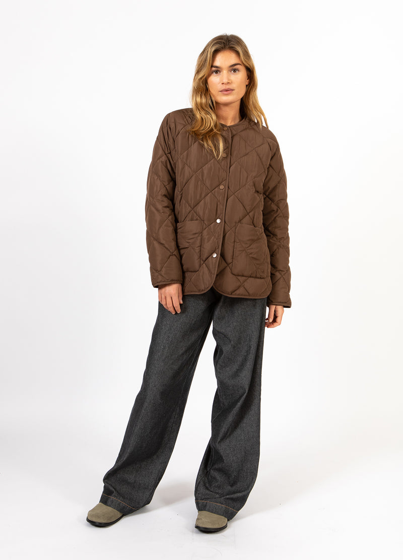 CC Heart CC HEART ASTA QUILTED LOOSE JACKET Outerwear Chocolate brown - 349