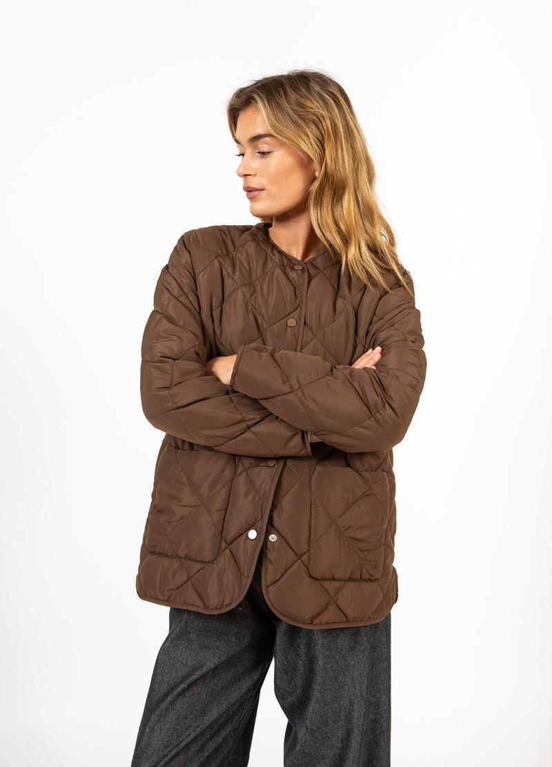 CC Heart CC HEART ASTA QUILTED LOOSE JACKET Outerwear Chocolate brown - 349