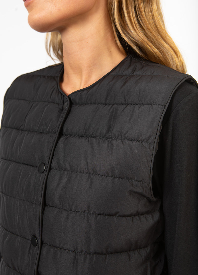 CC Heart CC HEART ASTA QUILTED VEST Outerwear Black - 100