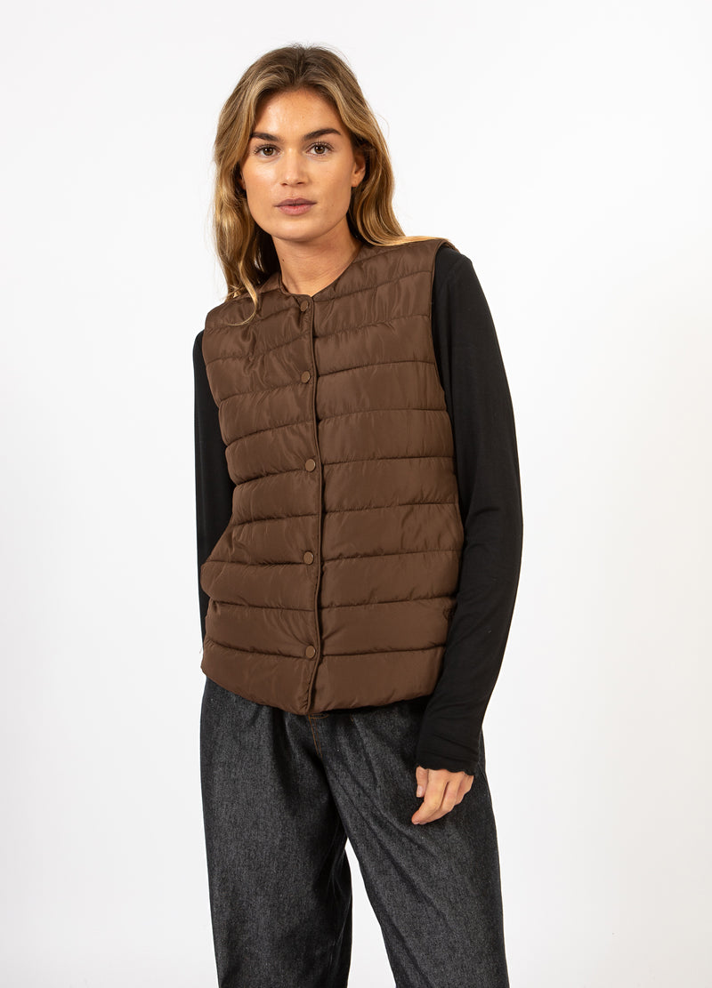 CC Heart CC HEART ASTA QUILTED VEST Outerwear Chocolate brown - 349