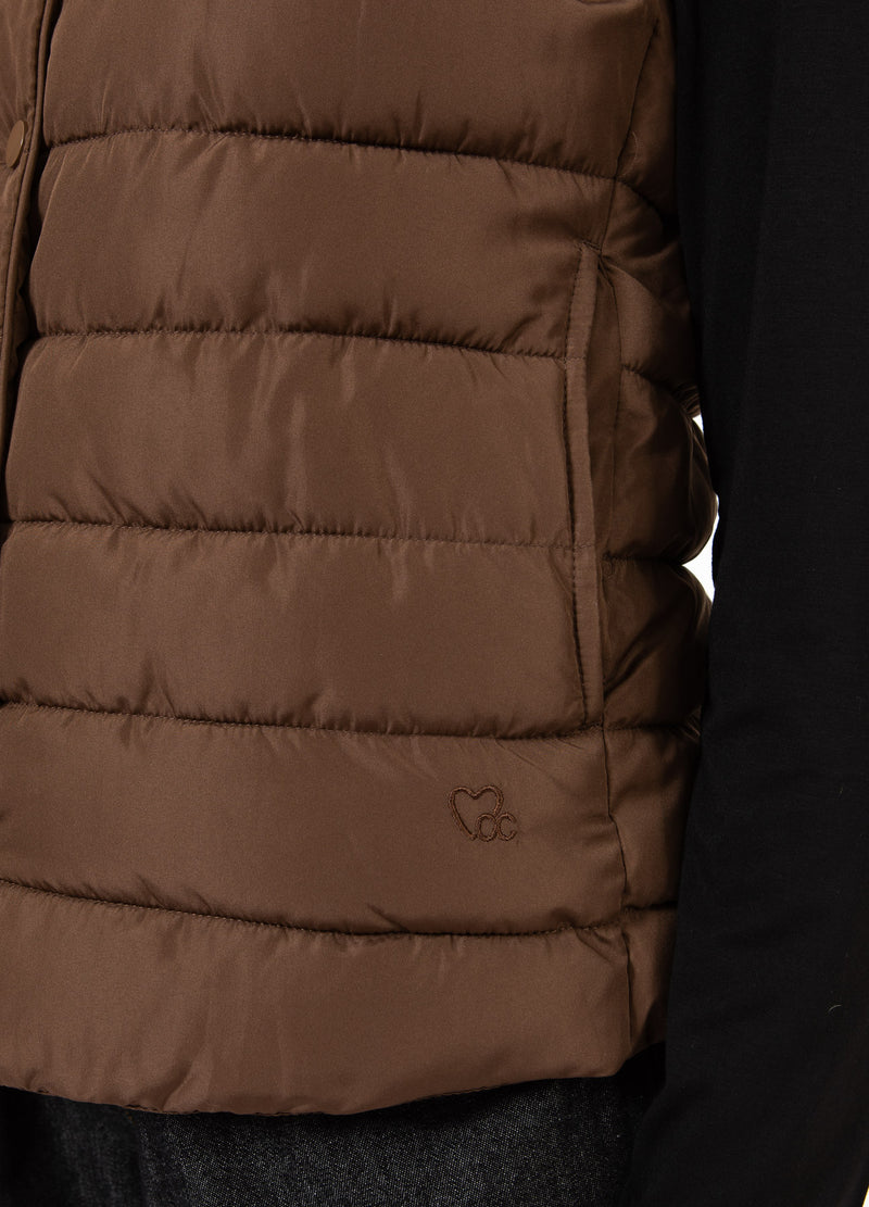 CC Heart CC HEART ASTA QUILTED VEST Outerwear Chocolate brown - 349