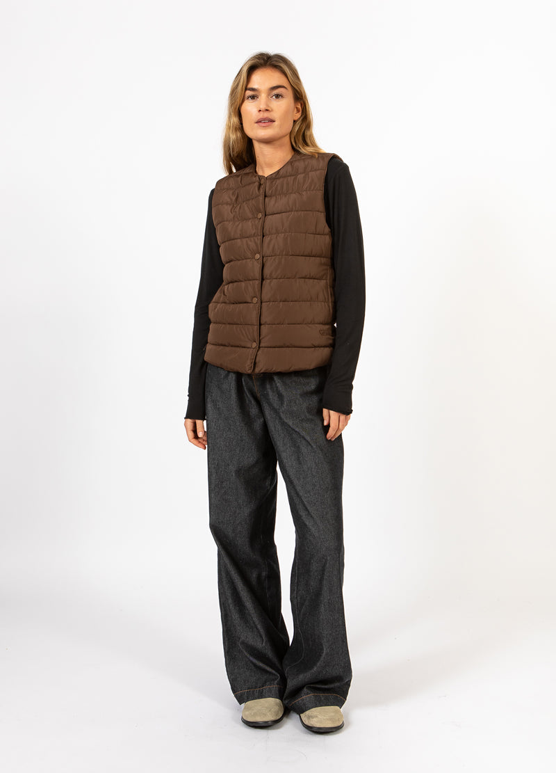 CC Heart CC HEART ASTA QUILTED VEST Outerwear Chocolate brown - 349