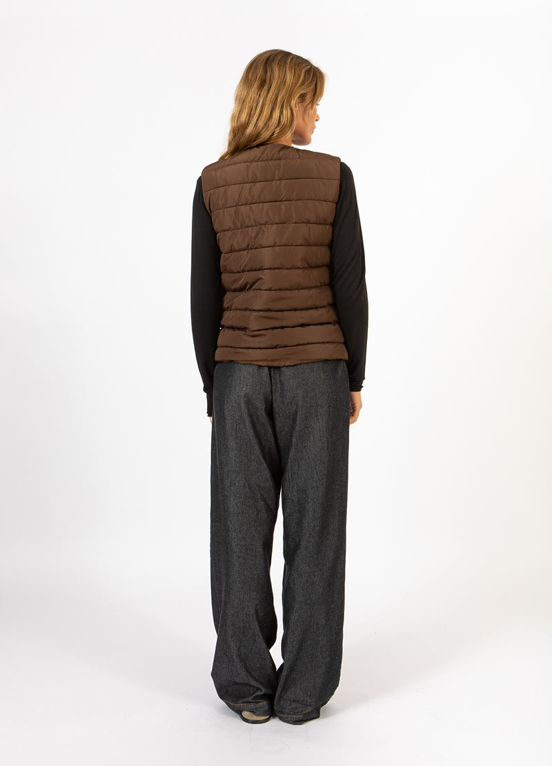 CC Heart CC HEART ASTA QUILTED VEST Outerwear Chocolate brown - 349