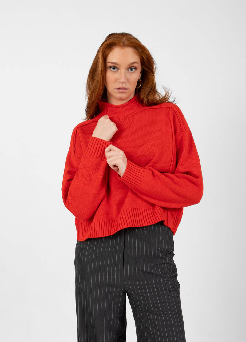 CC Heart CC HEART AVERY POLONECK Knitwear Red - 613