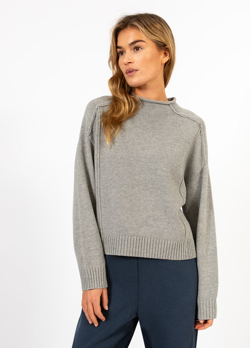 CC Heart CC HEART AVERY RULLKRAGEN Knitwear Grey Melange - 182