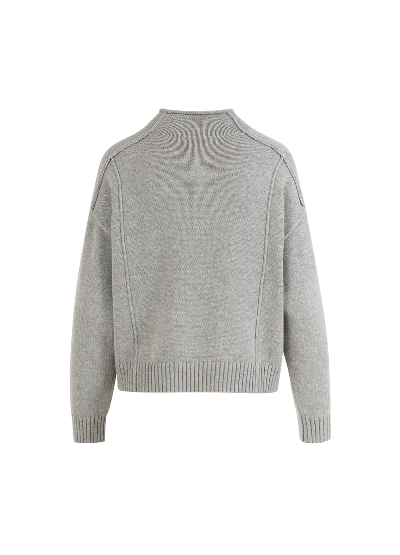 CC Heart CC HEART AVERY RULLKRAGEN Knitwear Grey Melange - 182