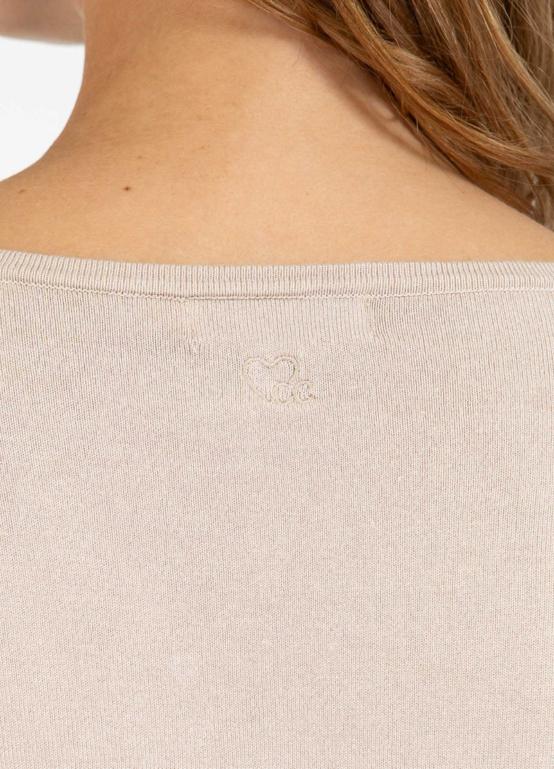 CC Heart CC HEART BELLA LÖSA STICKA Knitwear Creme melange - 275