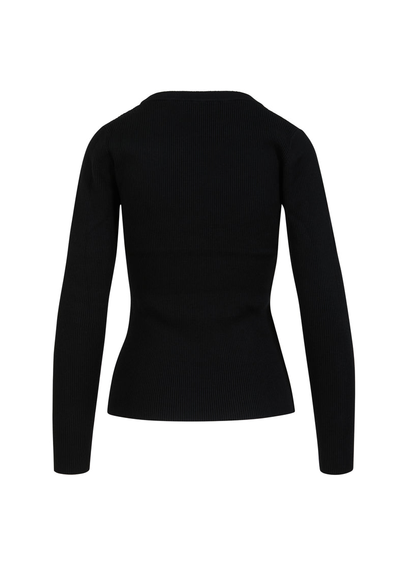 CC Heart CC HEART ELENA STICKAD BLOUSE Knitwear Black - 100