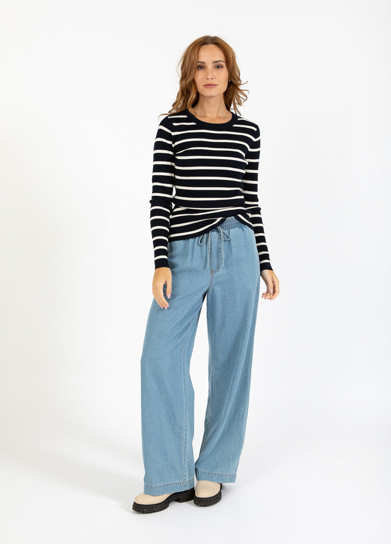 CC Heart CC HEART ELENA STICKAD BLUS Knitwear Off white/navy stipes - 258