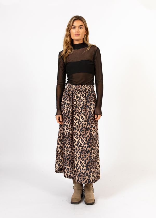 CC Heart CC HEART ELISE LÅNG KJOL I LEO-TRYCK Skirt Leo print - 900