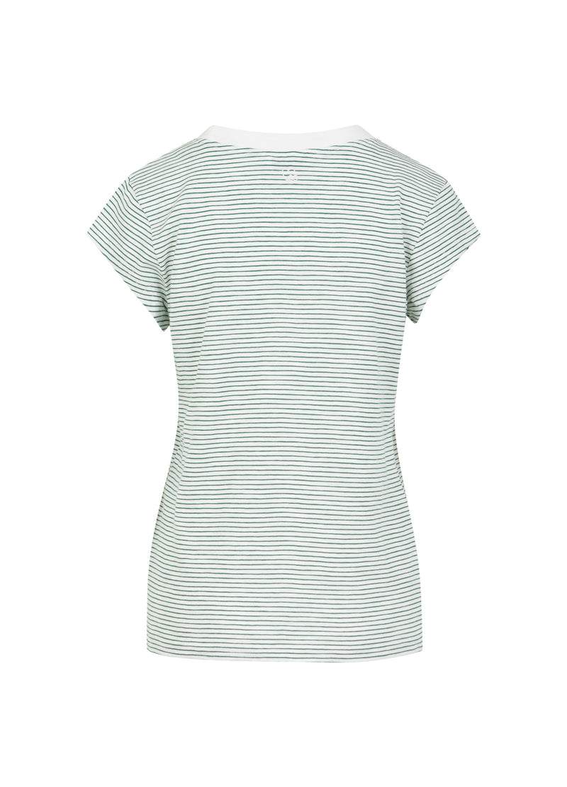 CC Heart CC HEART ELLEN RANDIG KORTÄRMAD T-SHIRT T-Shirt Green stripe - 447