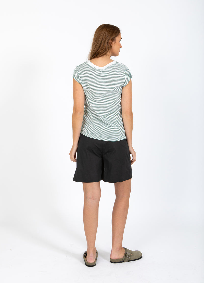 CC Heart CC HEART ELLEN RANDIG KORTÄRMAD T-SHIRT T-Shirt Green stripe - 447