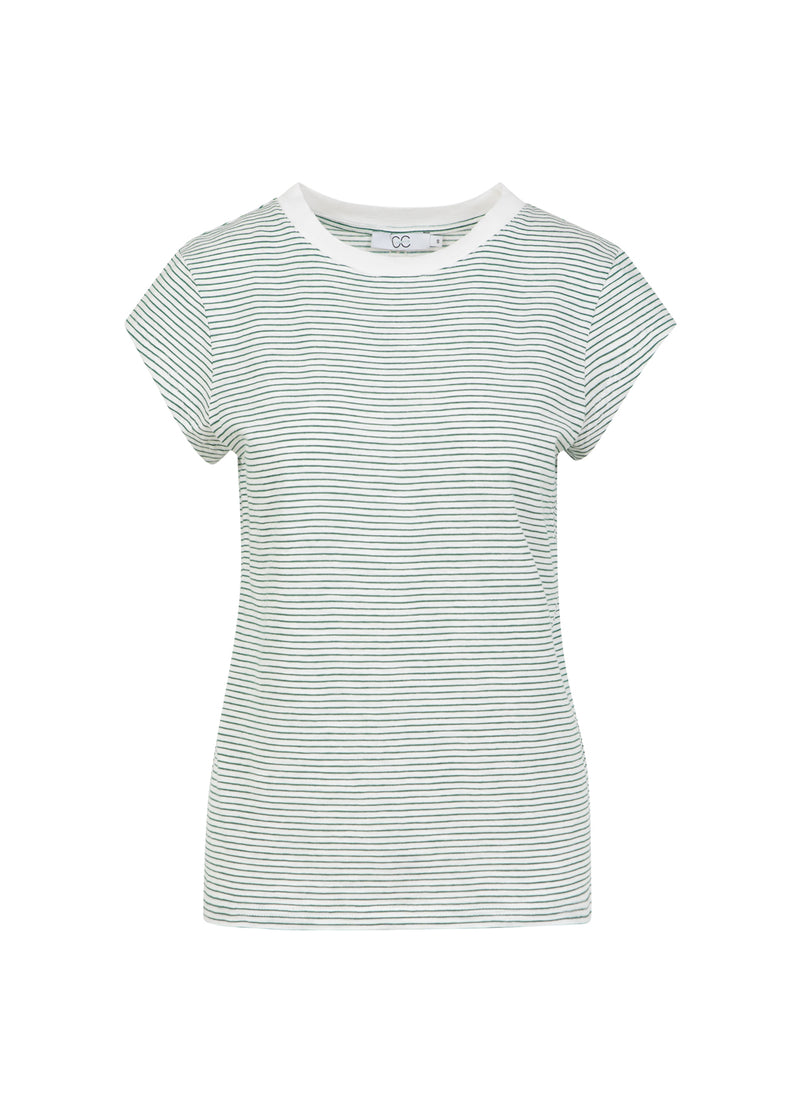 CC Heart CC HEART ELLEN RANDIG KORTÄRMAD T-SHIRT T-Shirt Green stripe - 447