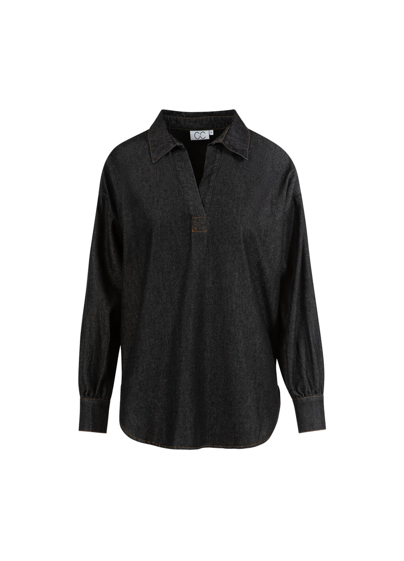 CC Heart CC HEART ELLIS DENIM TUNIKA SKJORTA Shirt/Blouse Black blue denim - 150