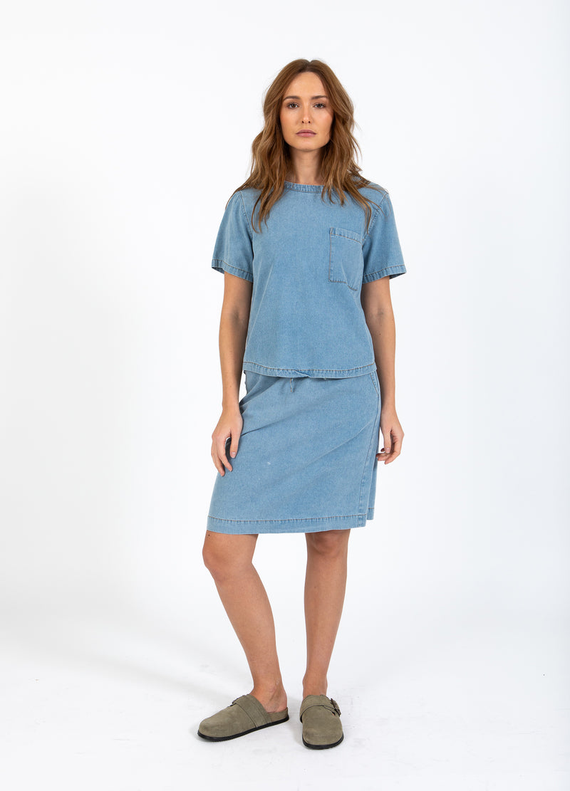 CC Heart CC HEART ELLIS KORT JEANSSKJORTA Shirt/Blouse Blue denim - 510