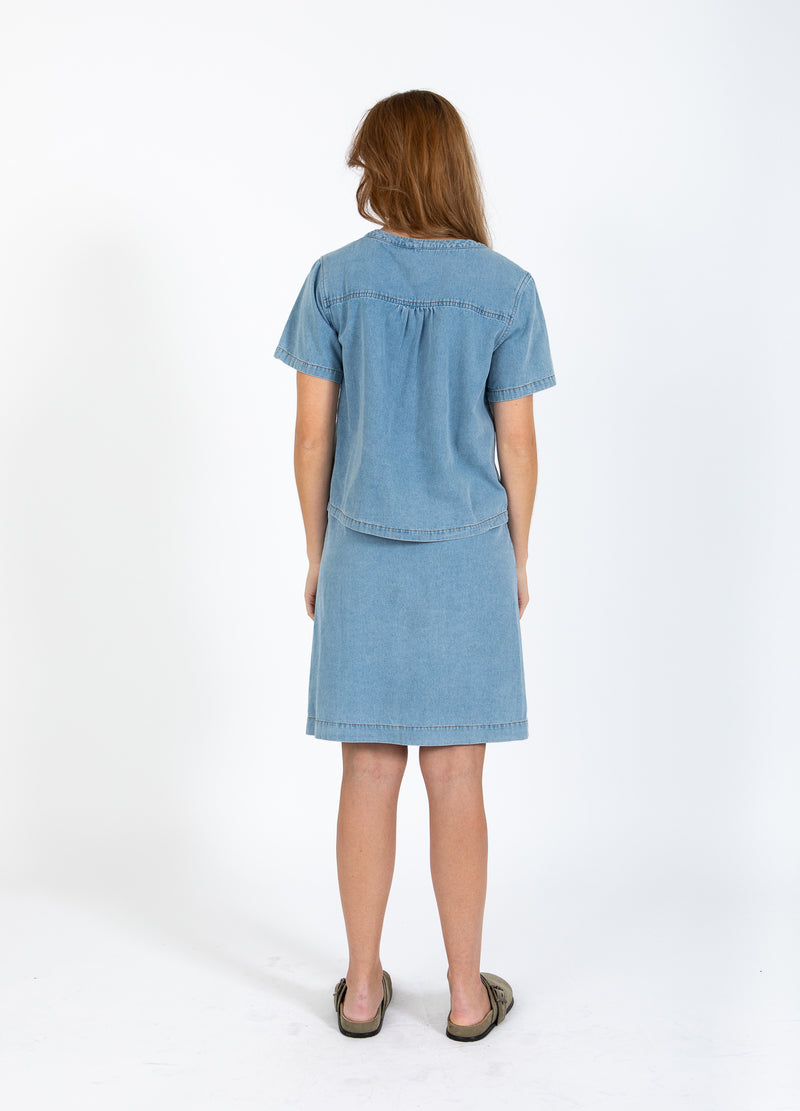 CC Heart CC HEART ELLIS KORT JEANSSKJORTA Shirt/Blouse Blue denim - 510