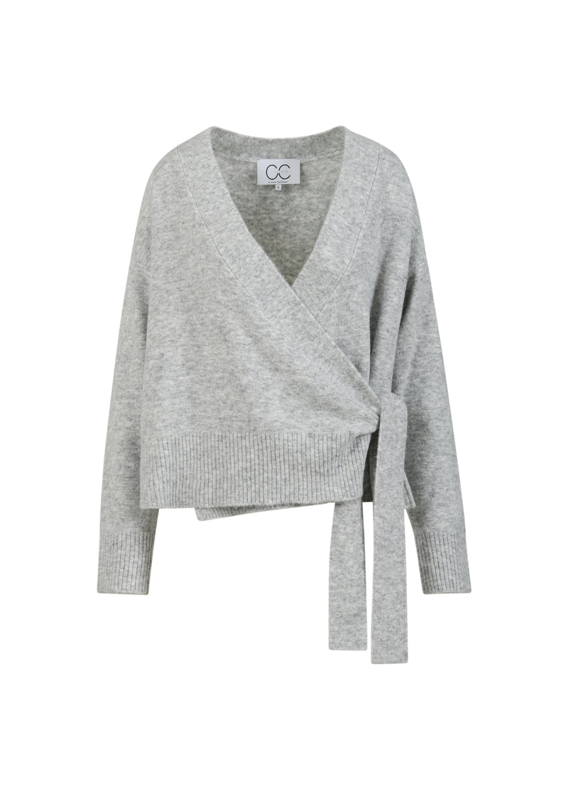 CC Heart CC HEART EMERIE OMLOTTPÄLS Knitwear Light grey melange - 129