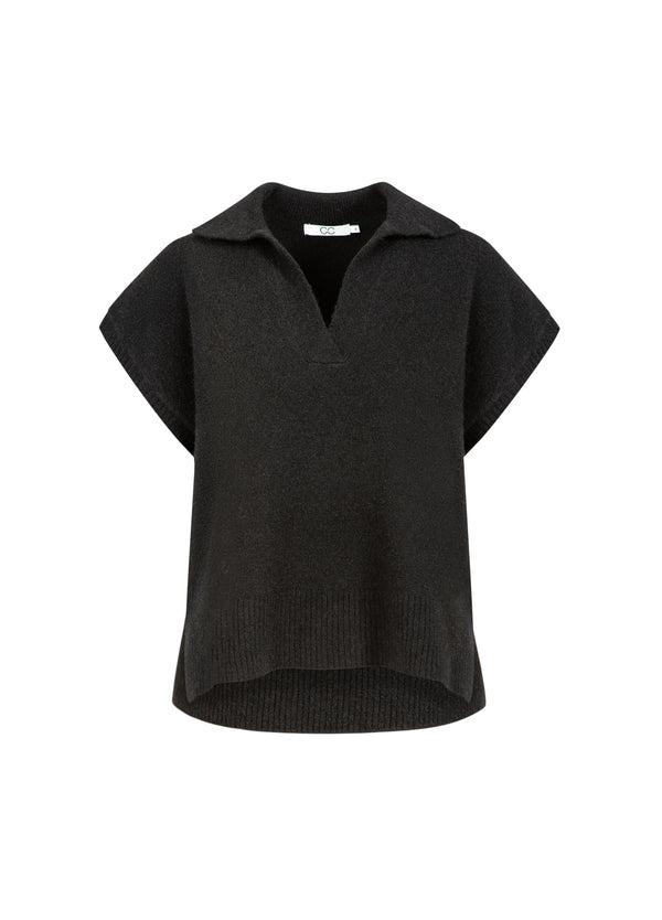 CC Heart CC HEART EMERIE STICKAD POLO TOP Knitwear Black - 100