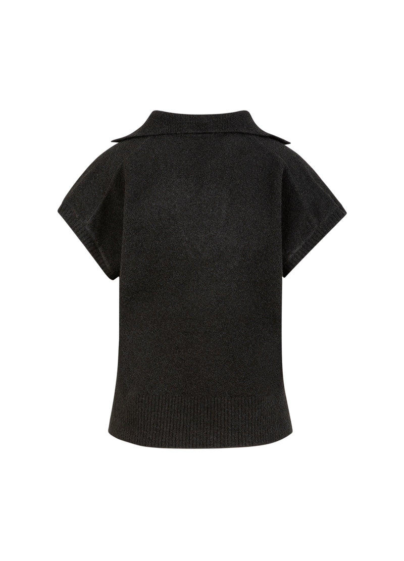 CC Heart CC HEART EMERIE STICKAD POLO TOP Knitwear Black - 100
