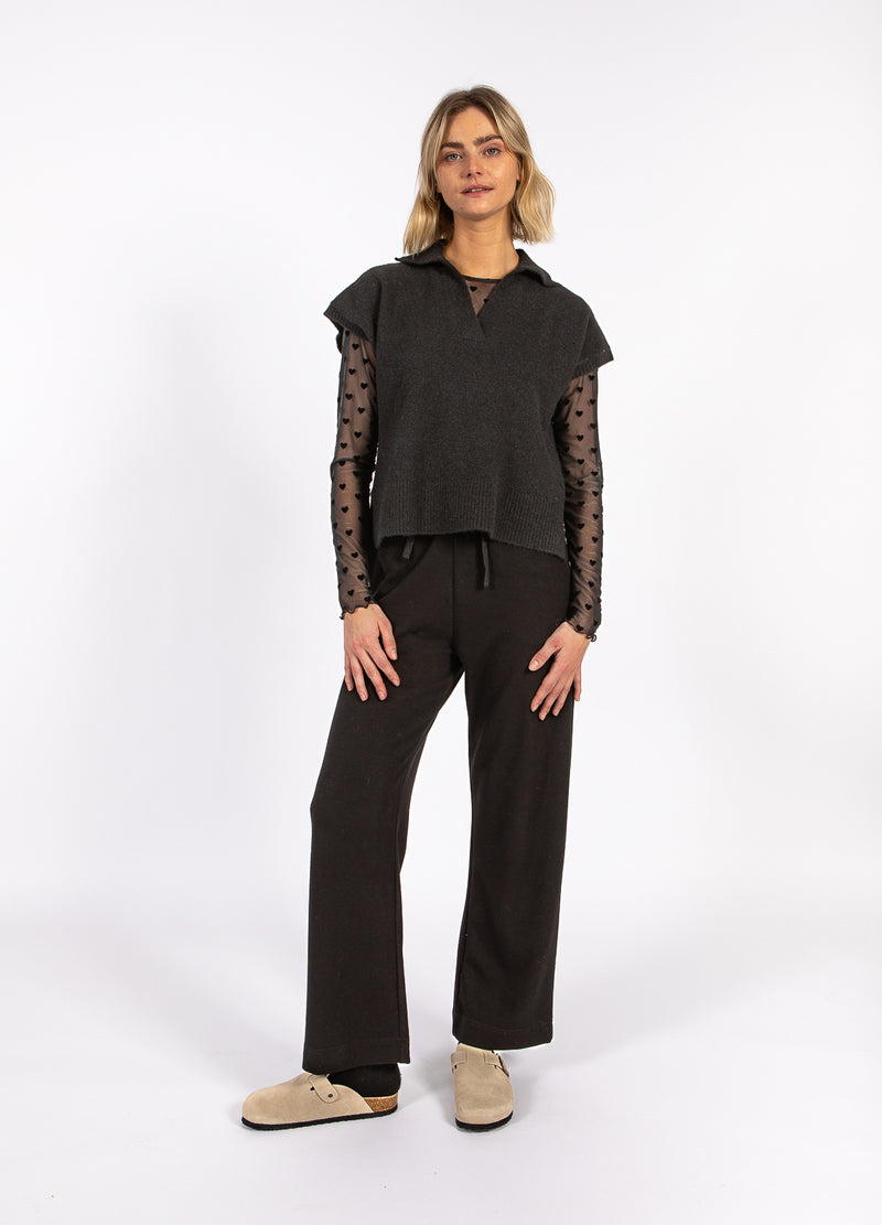 CC Heart CC HEART EMERIE STICKAD POLO TOP Knitwear Black - 100