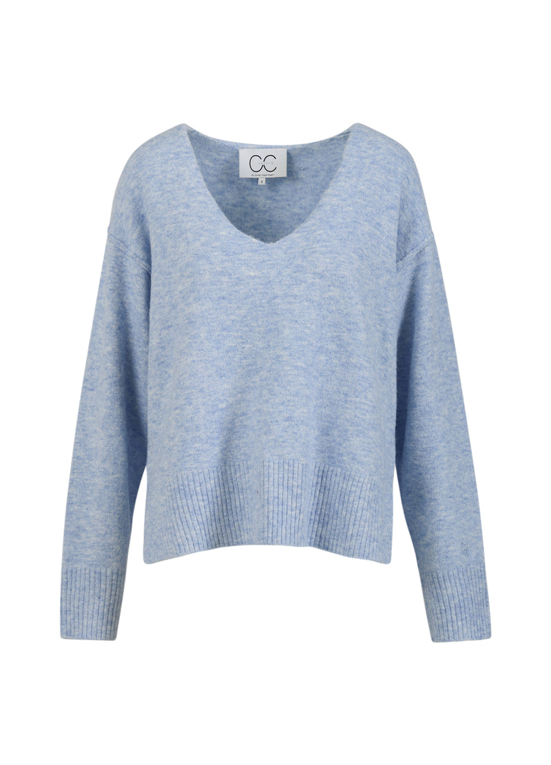 CC Heart CC HEART EMERIE V-RINGAD TRÖJA Knitwear Dream blue - 529