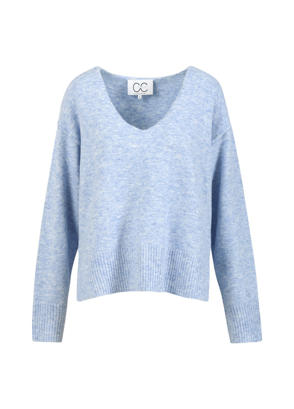 CC Heart CC HEART EMERIE V-RINGAD TRÖJA Knitwear Dream blue - 529