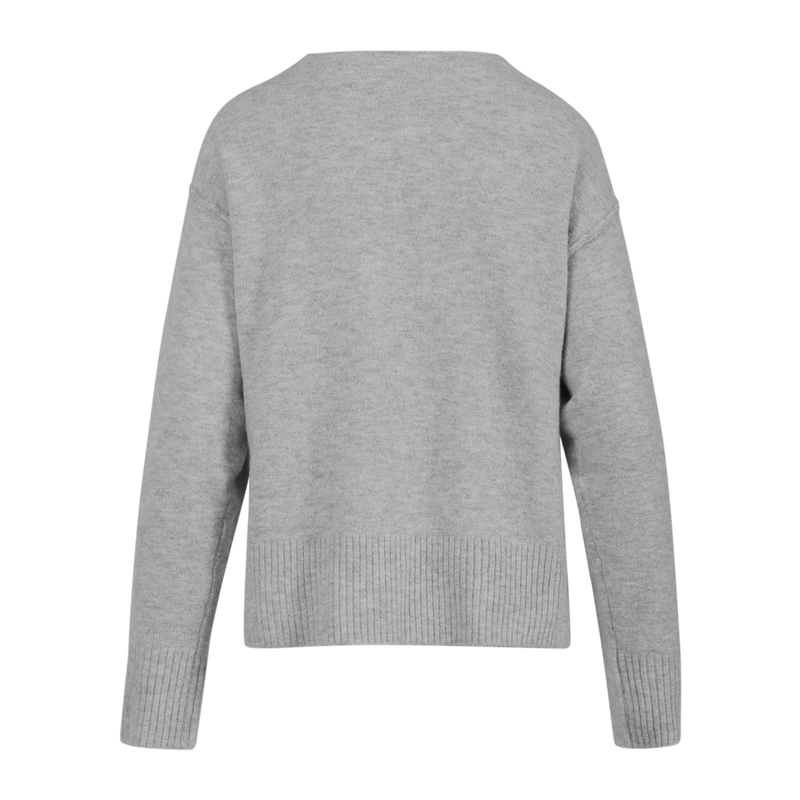 CC Heart CC HEART EMERIE V-RINGAD TRÖJA Knitwear Light grey melange - 129