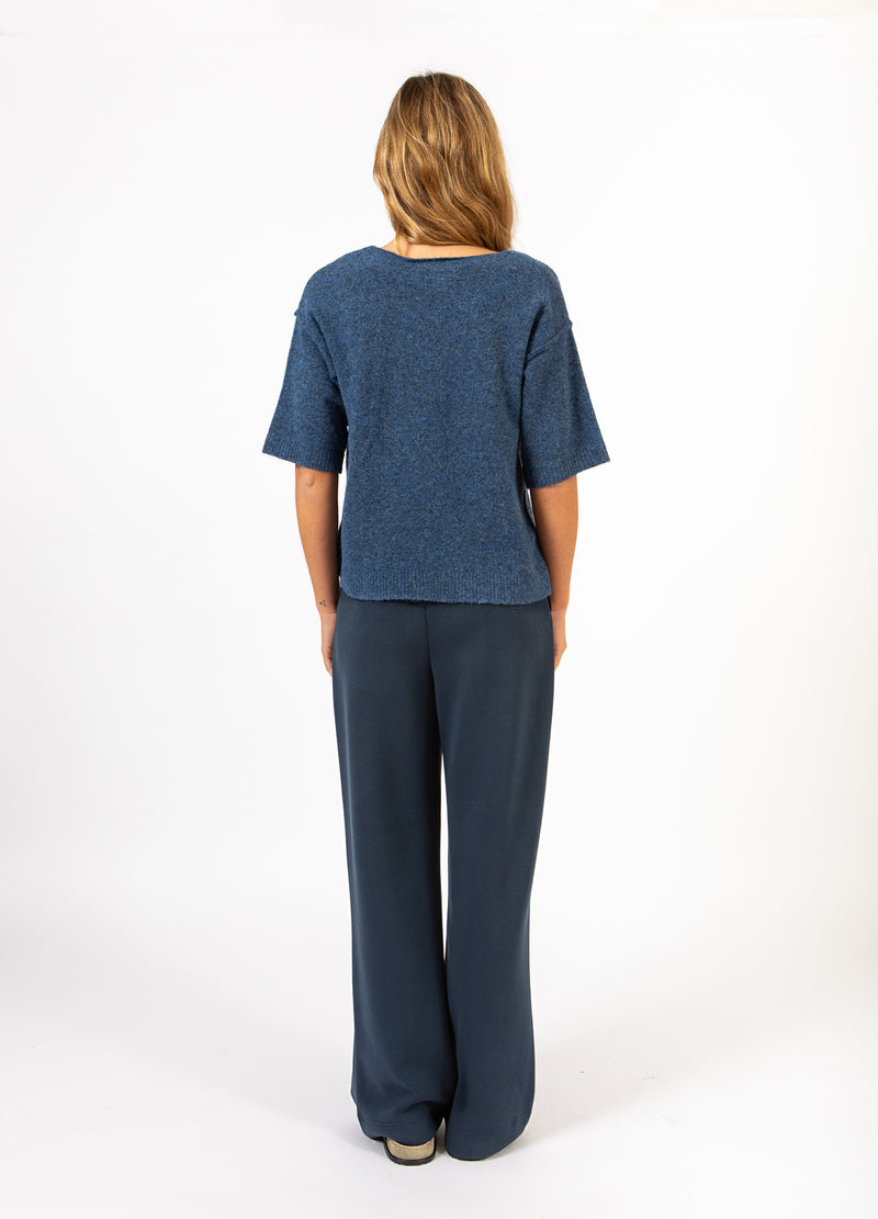 CC Heart CC HEART EMERIE V-RINGNING TRÖJA Knitwear Navy melange - 541